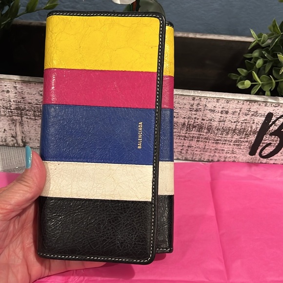 Balenciaga Auth multi color leather wallet (chain not included) - Picture 13 of 17